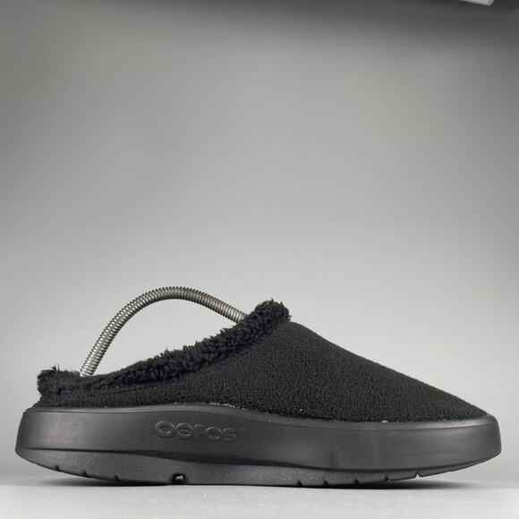 OOFOS OOcoozie Mule Men\'s Size 9.5 Black Slip On Recovery Shoes Loafers Casual